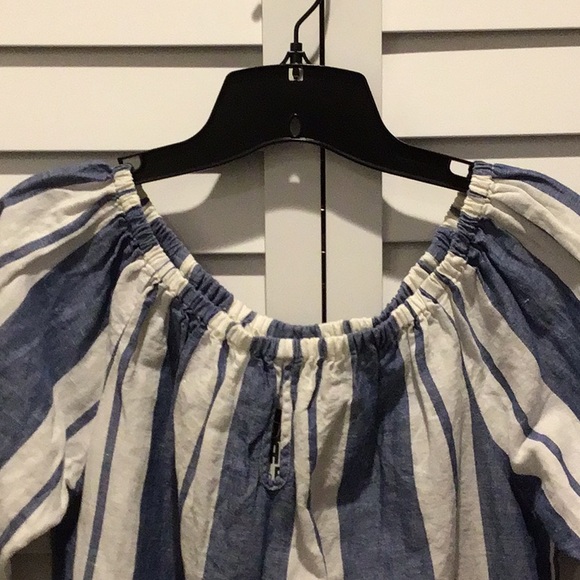 Young Fabulous & Broke Pre Loved Stripes Top in a Cotton/Linen Blend. - Picture 2 of 7